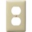 1-Gang Duplex Receptacle Wall Plate, Ivory, P8I
