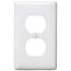 1-Gang Duplex Receptacle Wall Plate, White, P8W