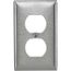 1-Gang Stainless Steel Duplex Receptacle Wall Plate, SS8L