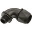 3/8" 90° Black Nylon Liquidtight Connector w/ Plastic Thread, 83515850