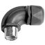 3/8" 90° Black Nylon Liquidtight Connector w/ Metal Thread, 83516050