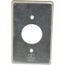 1-Gang Steel Small-Round Receptacle Device Box Cover, FS-1-SRCS