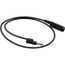 24" Black Alligator Clip to Multi-Stacking Banana Plug Patch Cord, 1166-24-0