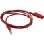 60" Red Alligator Clip to Multi-Stacking Banana Plug Patch Cord, 1166-60-2