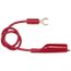 36" Red Insulated Alligator Clip to Spade Lug Patch Cord, 1960-36-2