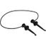 12" Black Minigrabber Test Clip Patch Cord, 3781-12-0
