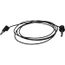 60" Black Minigrabber Test Clip to Stacking Banana Plug Lead, 3782-60-0