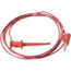 60" Red Minigrabber Test Clip to Stacking Banana Plug Lead, 3782-60-2