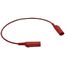 12" Red Alligator Clip-to-Clip Patch Cord, AL-B-12-2