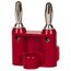 Red Solderless Double Banana Plug, MDP-2
