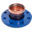4" Press x Flange, 150 PSI Copper Press Companion Flange, 8 Bolt