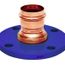 1-1/2" Press x Flange, 150 PSI Copper Press Companion Flange, 4 Bolt