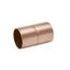 2-1/2" Wrot Copper Roll Stop Coupling, 2-5/8" OD