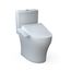 MW4463074CEMFGN#01 Washlet + Aquia IV 2-Piece Elongated Universal Height Dual Flush 1.28 & 0.9 GPF Toilet & Washlet C2 Bidet Seat (Cotton White)