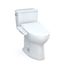 MW7763074CEFG.10#01 Drake Washlet + 2-Piece Elongated 1.28 GPF Universal Height Tornado Flush Toilet w/ C2 Bidet Seat, 10" Rough In (Cotton White)