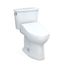 Drake Transitional WASHLET+ Two-Piece Elongated 1.28 GPF Universal Height TORNADO FLUSH Toilet with C5 Bidet Seat, Cotton White - MW7863084CEFG#01