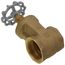 2-1/2" Full Port Threaded Non Rising Stem Brass Gate Valve, TI-8