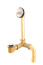 Brushed Nickel Pop-Up Side Outlet Drain w/ 1-1/2" Brass Tubing & Nuts (17 Gauge)