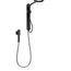 Spa Shower Matte Black 2 Function 7.9" Diameter Spray Head Rainshower w/ Handshower