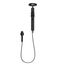 Spa Shower Matte Black 2 Function 7.9" Diameter Spray Head Rainshower w/ Handshower