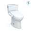 MW7763074CEFG.10#01 Drake Washlet + 2-Piece Elongated 1.28 GPF Universal Height Tornado Flush Toilet w/ C2 Bidet Seat, 10" Rough In (Cotton White)