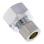 3/8" OD x 1/2" FIP Chrome Plated Compression Connector, Lead Free