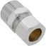1/2" OD x 1/2" MIP Chrome Plated Compression Connector, Lead Free
