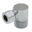 3/8" OD x 1/2" MIP Chrome Plated Compression Elbow, Lead Free