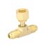 1/4" Access Tee Connector w/ Flare Nut, 1/4" SAE x 1/4" FE SAE Swivel, Nut on Branch (Pack of 3)