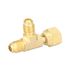 1/4" Access Tee Connector w/ Flare Nut, 1/4" SAE x 1/4" FE SAE Swivel, Nut on Run (Pack of 3)