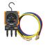Flex 1 Digital Manifold Gauge w/ HD Color Graphic Display & 1/4" 45-Degree Low Loss Refrigerant Hose Set - Red, Blue, and Yellow (5')