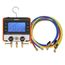 Nexus Digital Manifold Gauge, Bluetooth-Enabled & 1/4" 45-Degree Charging Refrigerant Hose Set (5')