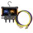 Digital Manifold Gauge 2 Valve w/ Wireless Temp Clamps (Bluetooth and myNAVAC App Compatible) - w/o Vacuum Gauge & 1/4" 45-Degree Low Loss Refrigerant Hose Set - Red, Blue, and Yellow (5')