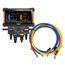 Digital Manifold Gauge 4 Valve w/ Wireless Temp Clamps (Bluetooth and myNAVAC App Compatible) - w/o Vacuum Gauge & 1/4" 45-Degree Charging Refrigerant Hose Set (5')