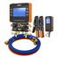 NEXUS Digital Manifold Gauge Kit w/ Vacuum Gauge, Bluetooth-Enabled & 1/4" 45-Degree Refrigerant Charging Hose Set (5')