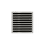 4" x 4" ND 4 Complete Kit w/ Lines Pattern Decorative Plate w/ PVC Drain Body, 2" Outlet (Satin Stainless)