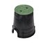 6" Round Standard Series Irrigation Control Valve Box (Black Box/Green Cover) 
