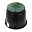 10" Round Standard Series Irrigation Control Valve Box (Black Box/Green Cover)