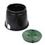 10" Round Standard Series Irrigation Control Valve Box (Black Box/Green Cover)