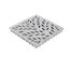 12" Square Catch Basin Grate - Decorative Botanical (Gray)