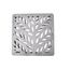 12" Square Catch Basin Grate - Decorative Botanical (Gray)
