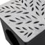 12" Square Catch Basin Grate - Decorative Botanical (Gray)