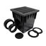 18" Catch Basin Kit w/ Black Plastic Grate