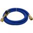 1/4" 45° Refrigerant Charging Hose w/Ball Valve - Blue (5')