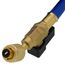 1/4" 45° Refrigerant Charging Hose w/Ball Valve - Blue (5')