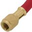 1/4" 45° Refrigerant Charging Hose w/Ball Valve - Red (5')