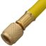 1/4" 45° Refrigerant Charging Hose w/Ball Valve - Yellow (5')