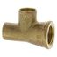 1/2" CxFxC Cast Bronze Baseboard Tee (Lead Free)