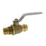 1/2" Press x MIP Full Port Brass Ball Valve, 2 Piece Body (Lead Free)