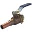 1/2" Press X 3/4" Hose Full Port Ball Valve, 2 Piece w/ Cap